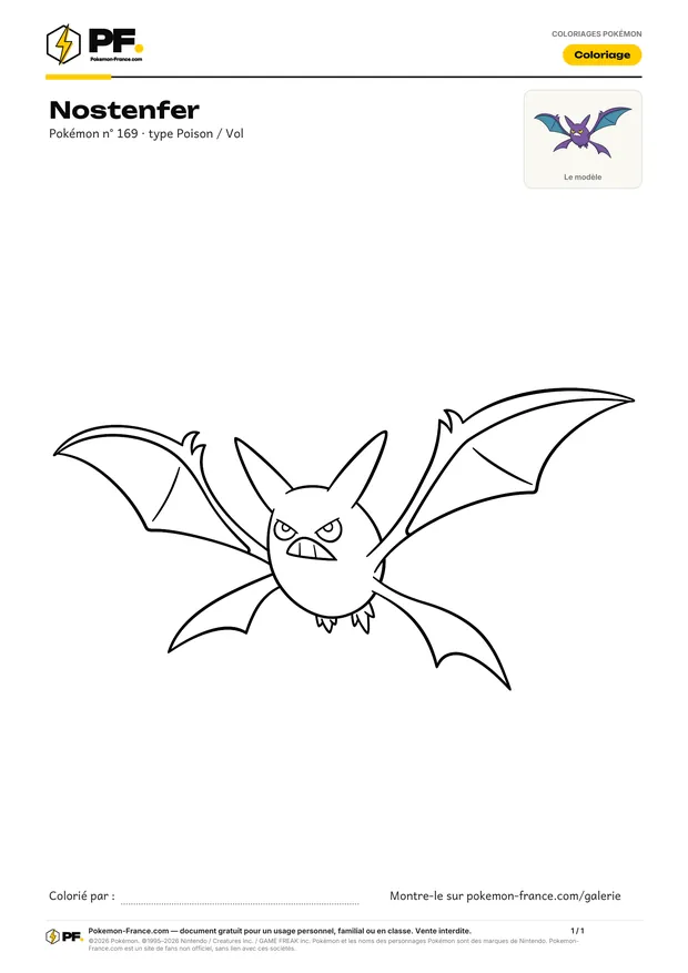 Coloriage Nostenfer à imprimer au format A4