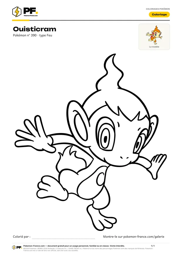 Coloriage Ouisticram à imprimer au format A4