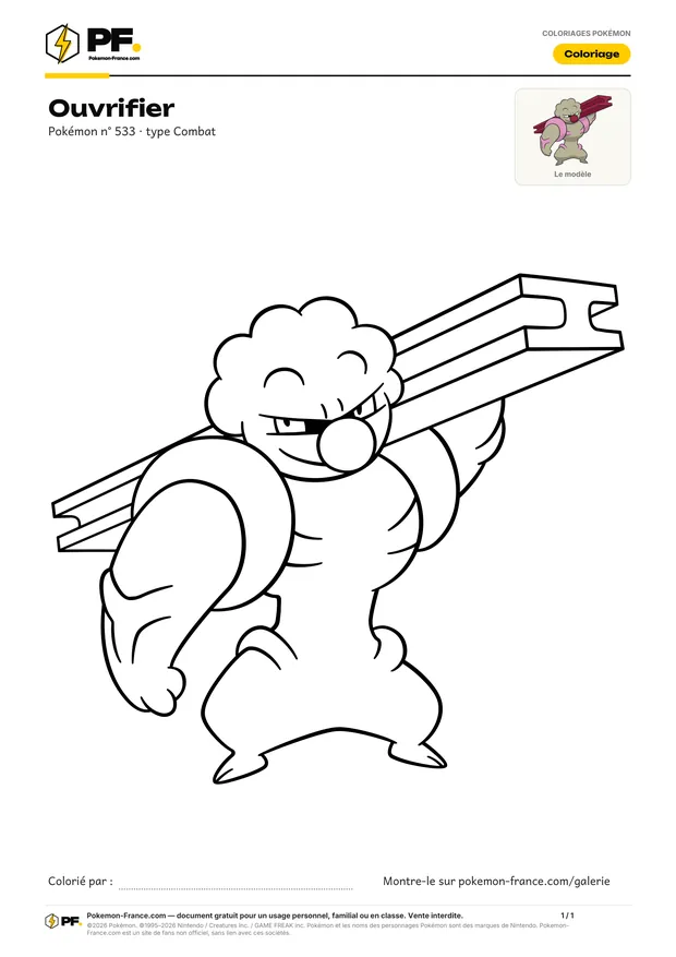 Coloriage Ouvrifier à imprimer au format A4