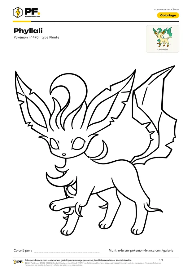 Coloriage Phyllali à imprimer au format A4