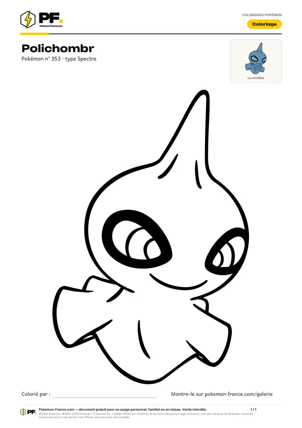 Coloriage Polichombr à imprimer au format A4