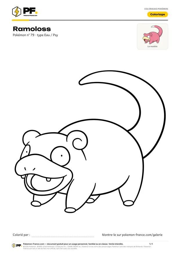 Coloriage Ramoloss à imprimer au format A4