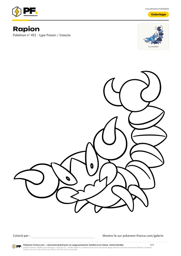 Coloriage Rapion à imprimer au format A4