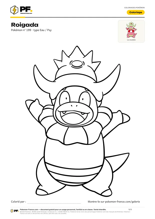 Coloriage Roigada à imprimer au format A4