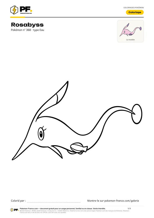 Coloriage Rosabyss à imprimer au format A4