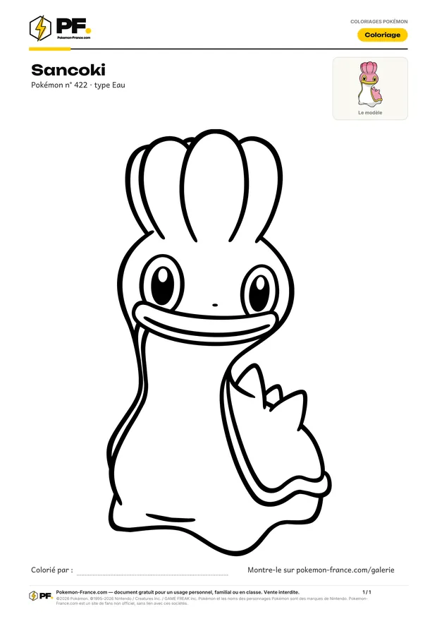 Coloriage Sancoki à imprimer au format A4