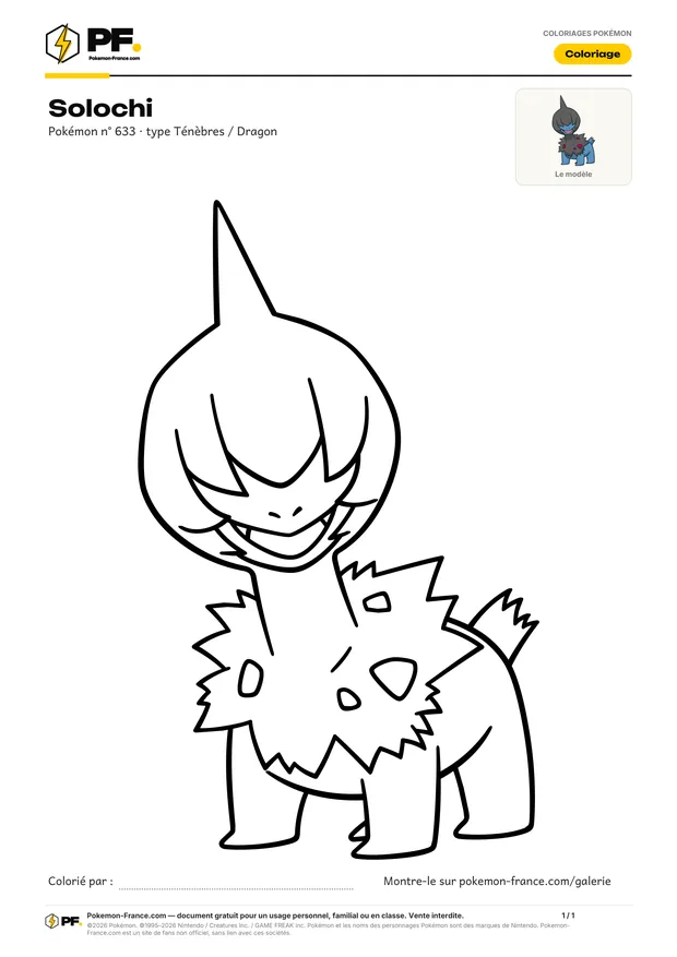 Coloriage Solochi à imprimer au format A4