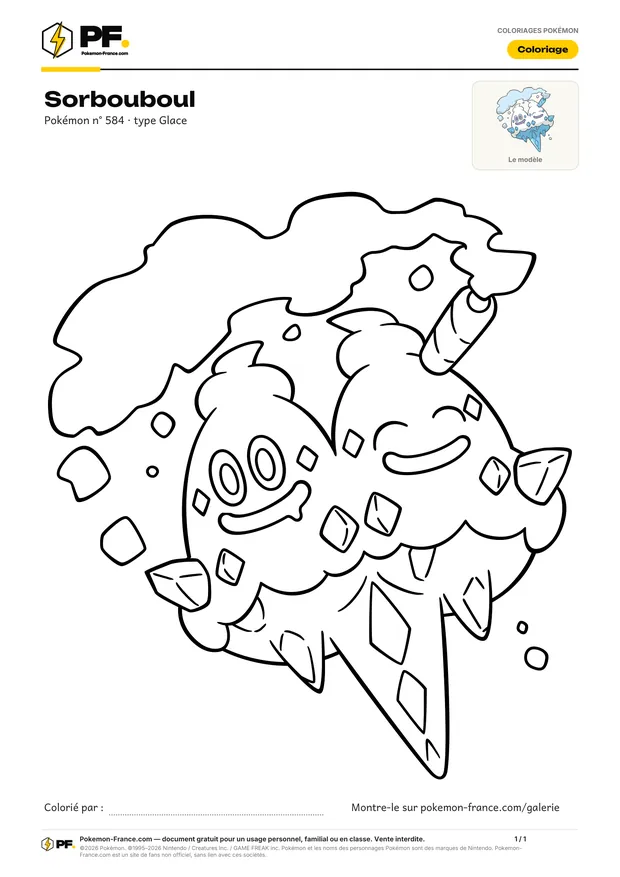 Coloriage Sorbouboul à imprimer au format A4
