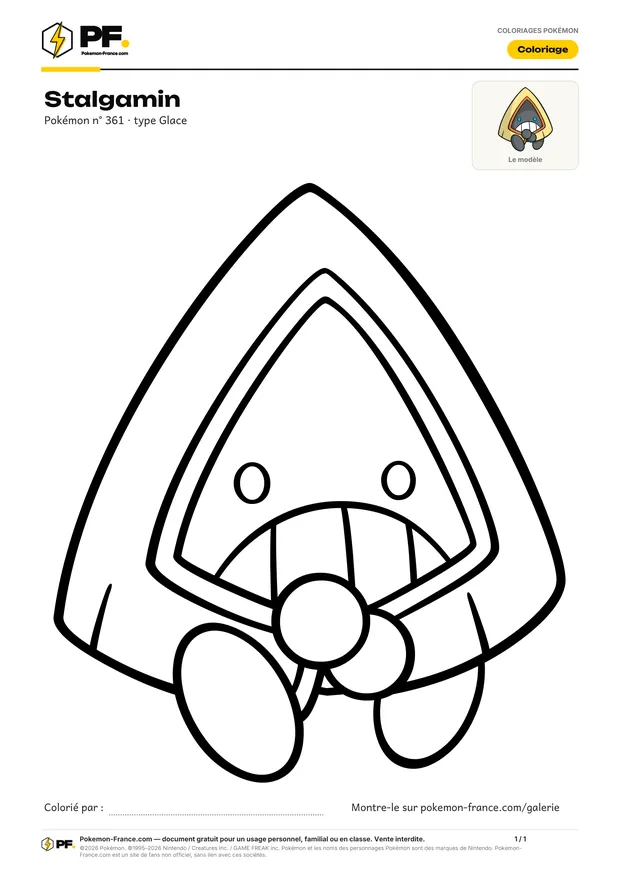 Coloriage Stalgamin à imprimer au format A4