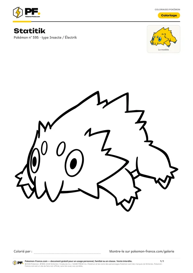 Coloriage Statitik à imprimer au format A4