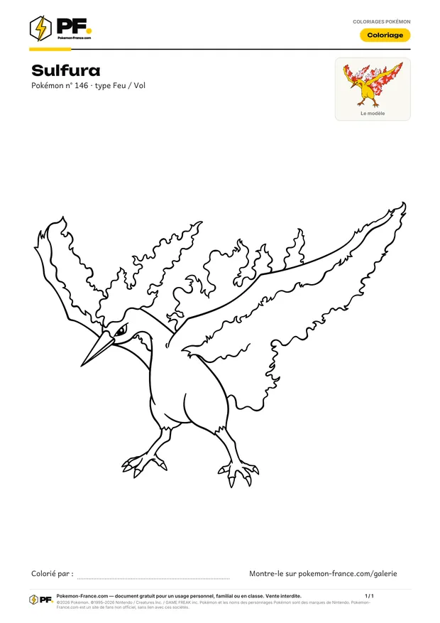 Coloriage Sulfura à imprimer au format A4