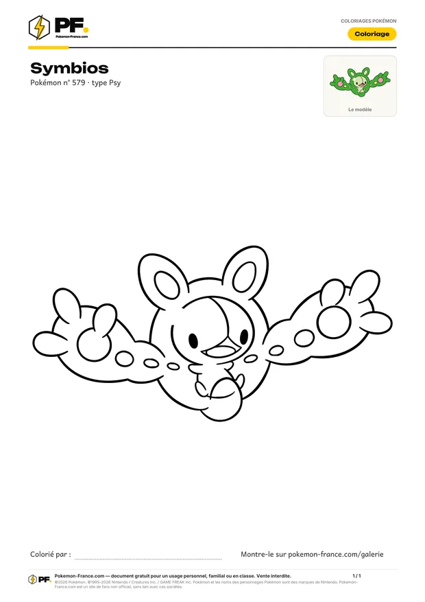 Coloriage Symbios à imprimer au format A4
