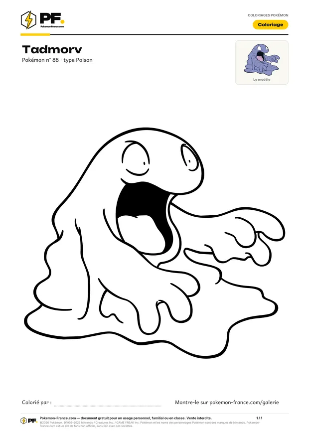 Coloriage Tadmorv à imprimer au format A4