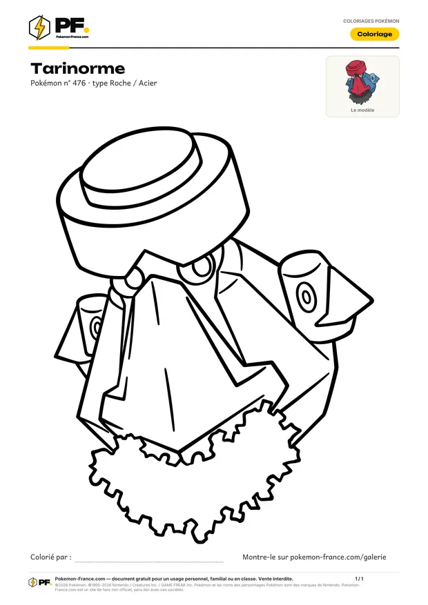 Coloriage Tarinorme à imprimer au format A4