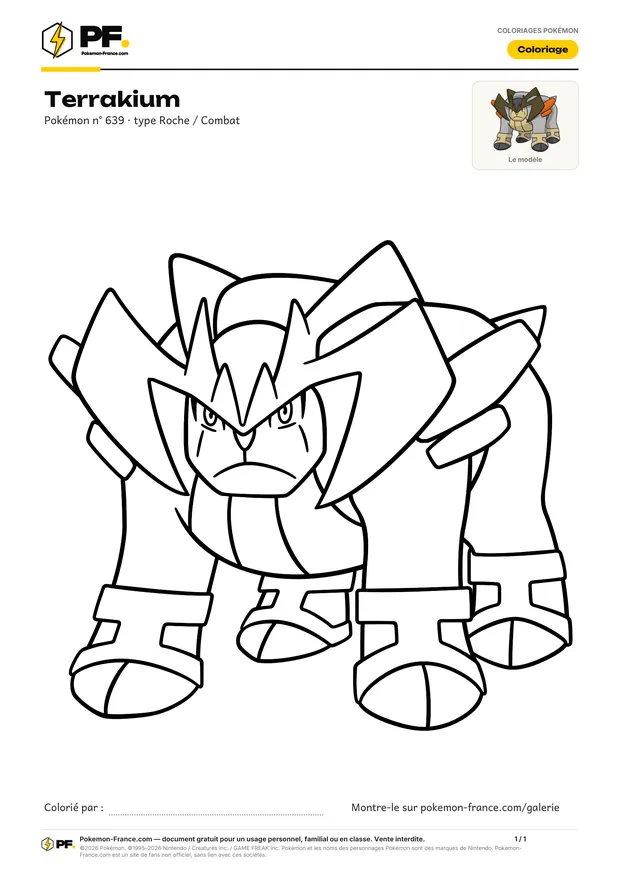 Coloriage Terrakium à imprimer au format A4
