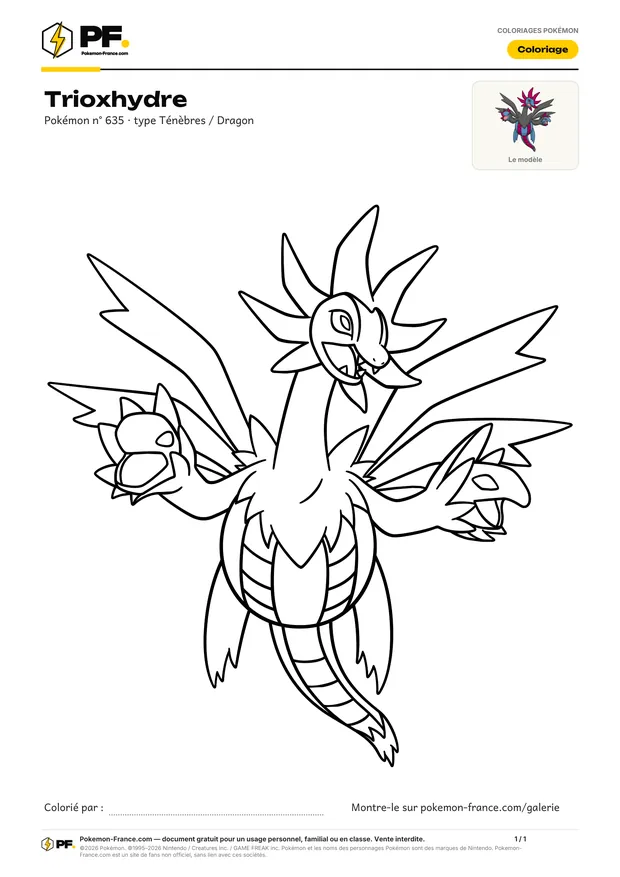 Coloriage Trioxhydre à imprimer au format A4