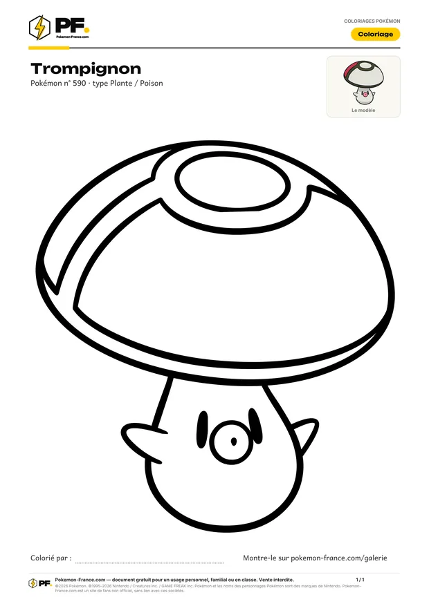 Coloriage Trompignon à imprimer au format A4