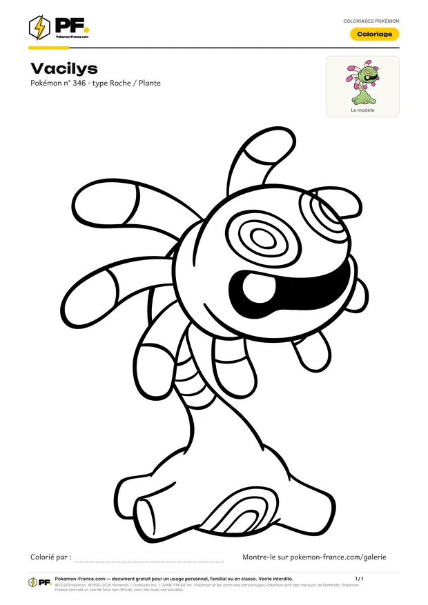 Coloriage Vacilys à imprimer au format A4