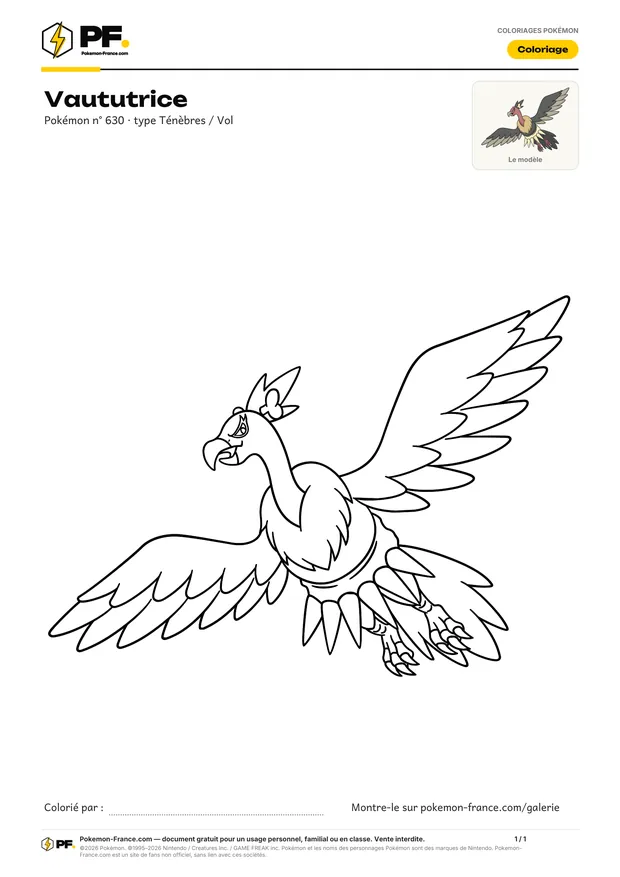 Coloriage Vaututrice à imprimer au format A4