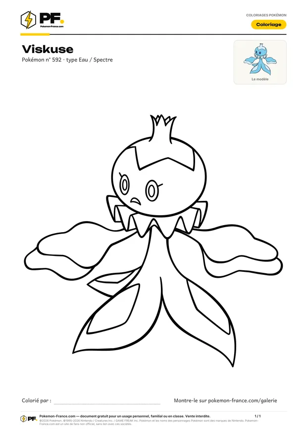 Coloriage Viskuse à imprimer au format A4
