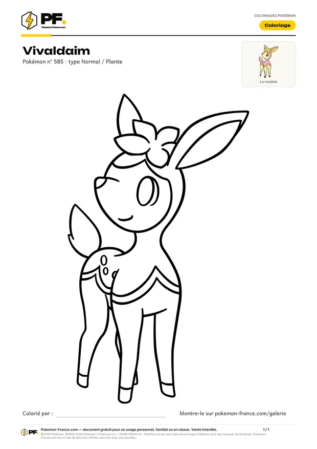 Coloriage Vivaldaim à imprimer au format A4