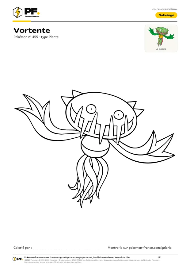 Coloriage Vortente à imprimer au format A4