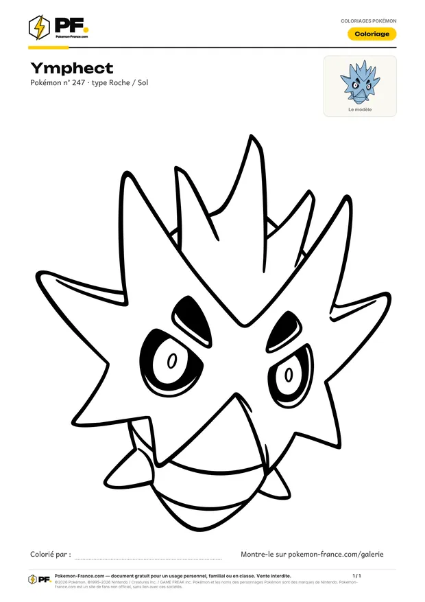 Coloriage Ymphect à imprimer au format A4