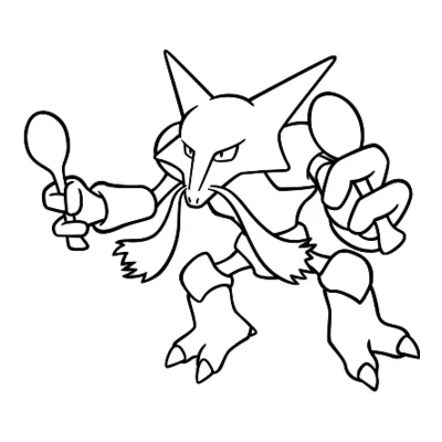 Coloriage Alakazam