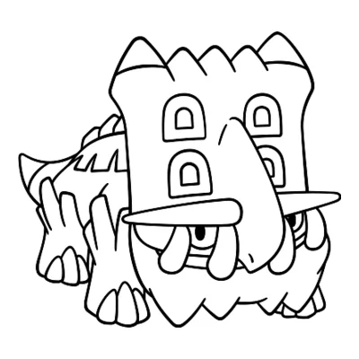 Coloriage Bastiodon