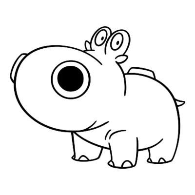 Coloriage Hippopotas