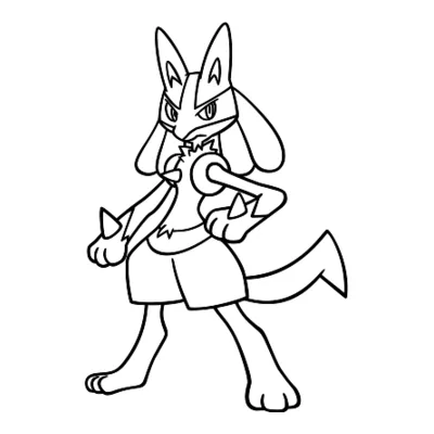 Coloriage Lucario