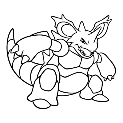 Coloriage Nidoking