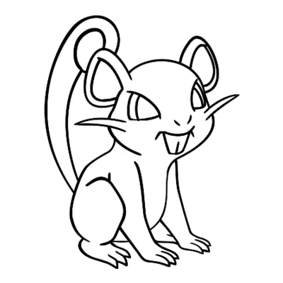 Coloriage Rattata