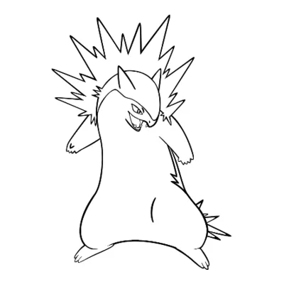 Coloriage Typhlosion