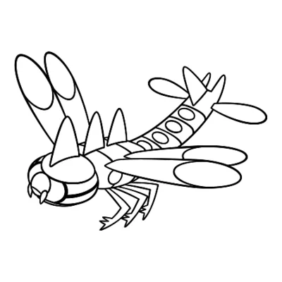 Coloriage Yanmega