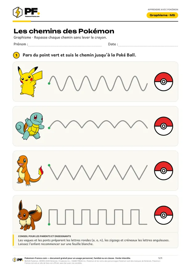 Aperçu de la première page : Les chemins des Pokémon