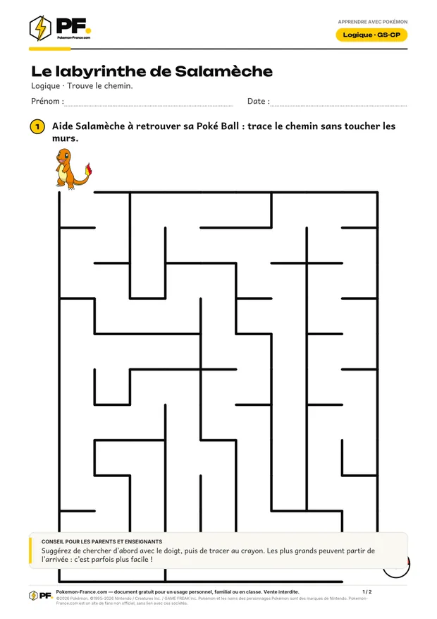 Aperçu de la première page : Le labyrinthe de Salamèche