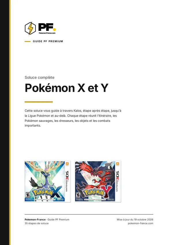 Couverture de la soluce PDF de Pokémon X et Y